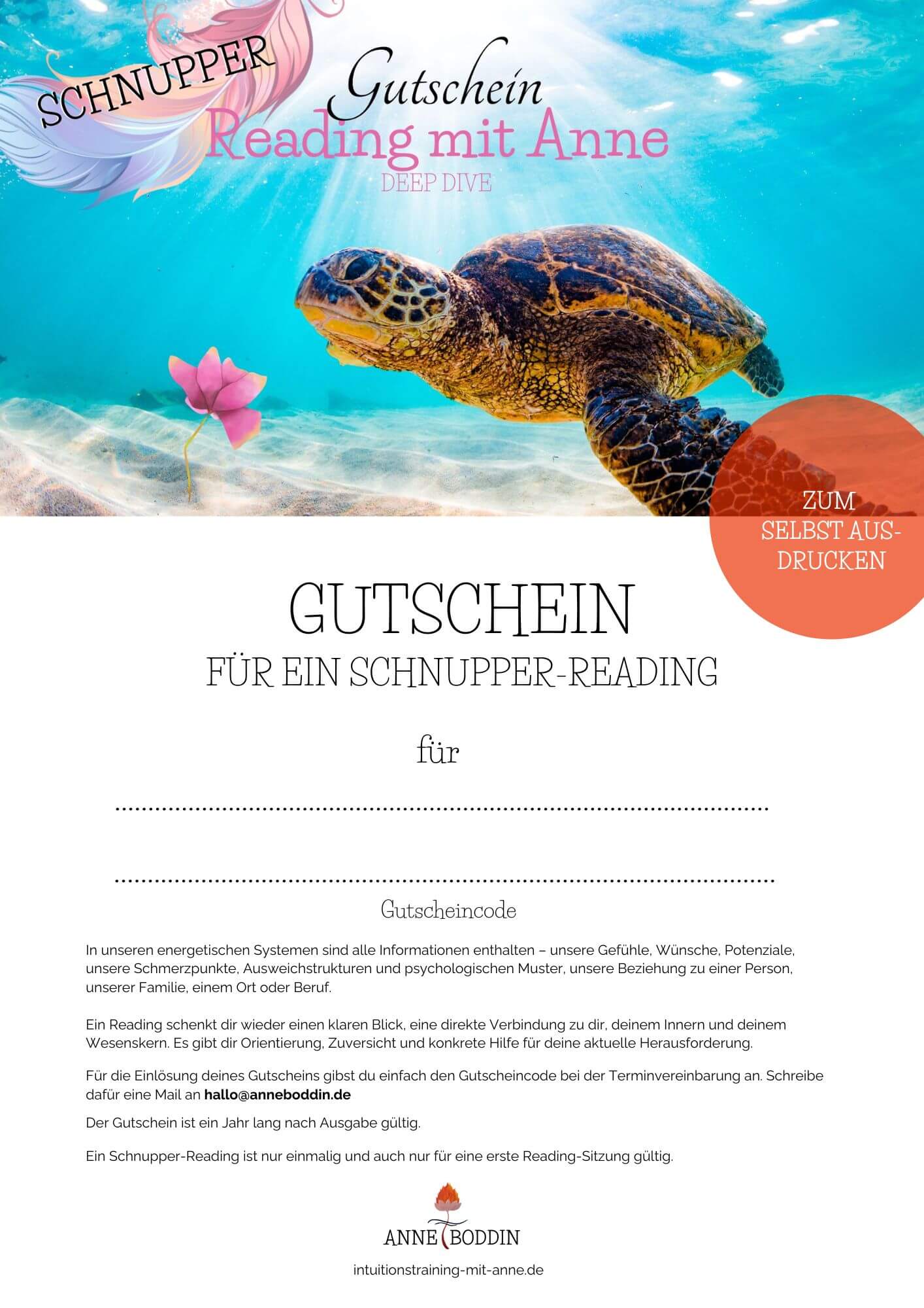 Schnupper-Reading - Gutschein – Bild 2