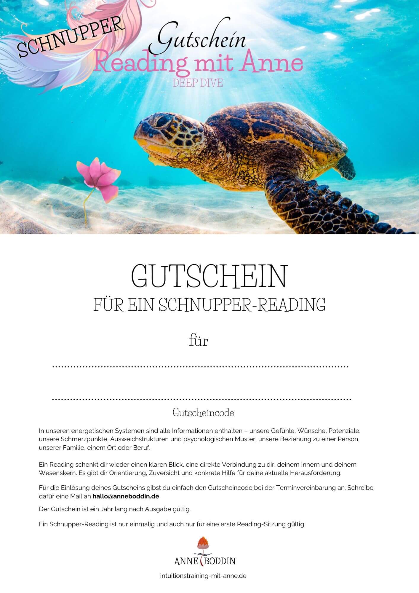 Schnupper-Reading - Gutschein – Bild 3